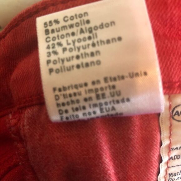 AG reddish  Stevie slim straight jeans 25 - Picture 8 of 8